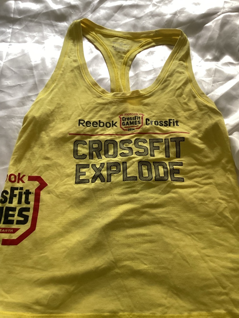 Reebok Yellow CrossFit Explode Racerback Tank
